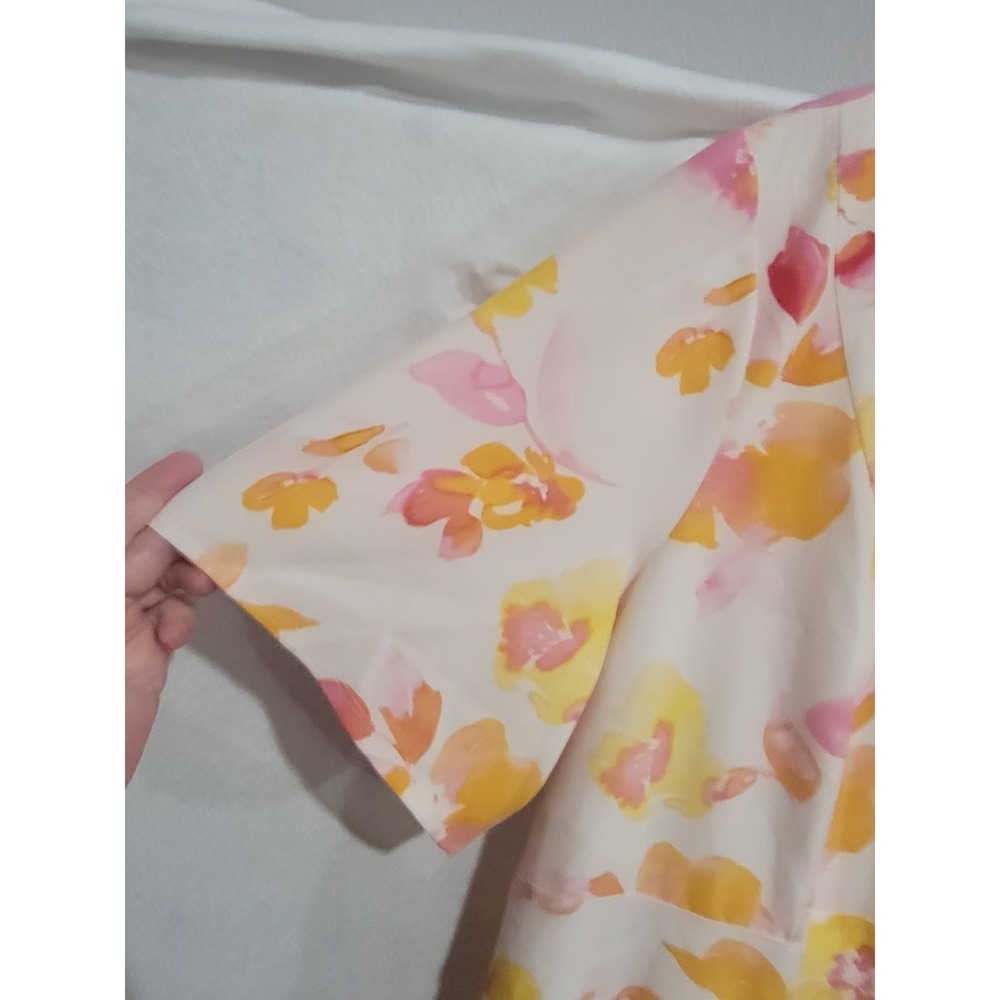Lane Bryant Plus Sz 24‎ NWT V-Neck Lena Floral Fit & Flare Midi Dress Belted - Picture 6 of 14
